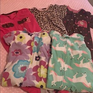 Bundle of 12 month girl pajamas